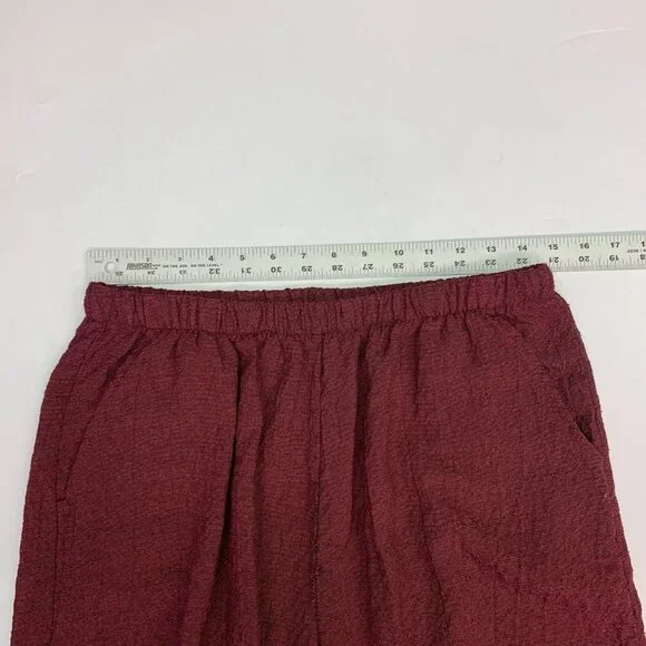 Gershon Bram Women's Lagenlook Crinkle Cropped Wide Leg Pull On Pants Size‎ L - Picture 10 of 13